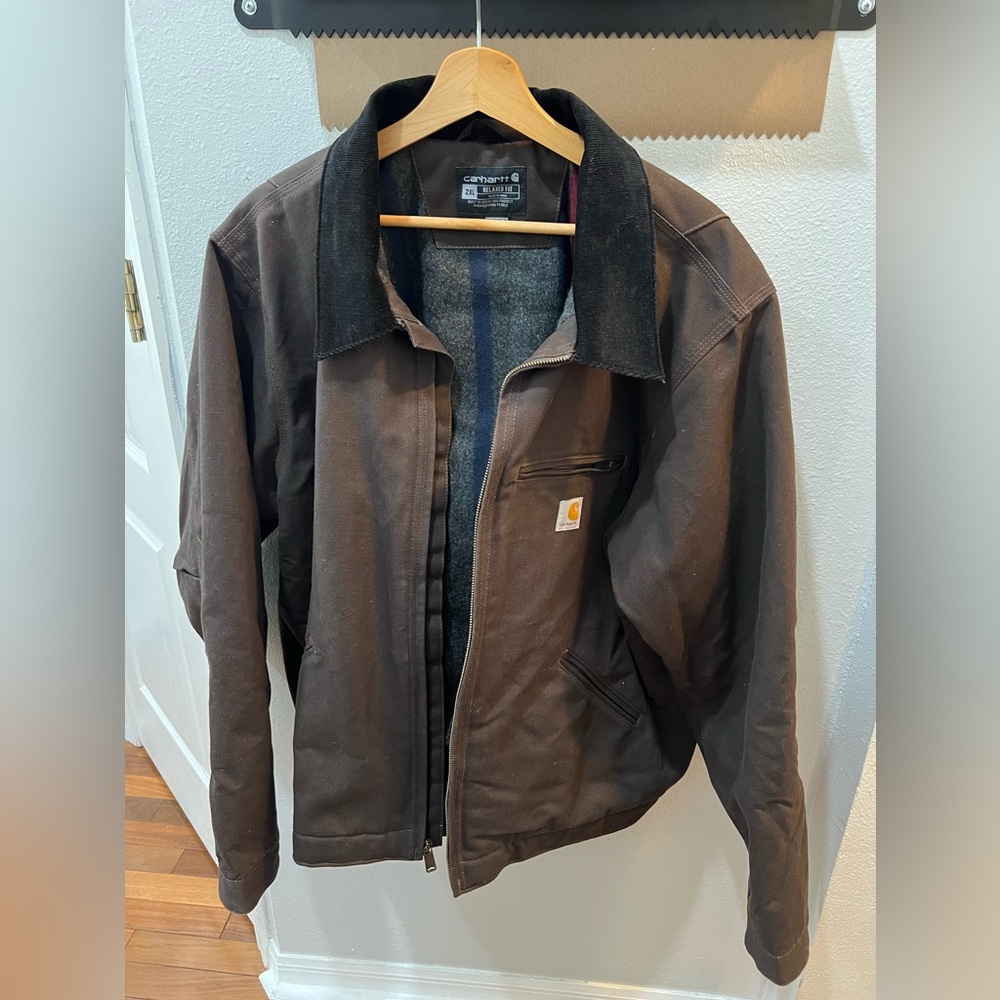 Carhartt Rugged Flex Duck Detroit Relaxed Fit Canvas Workwear Jacket Men’s 2XL